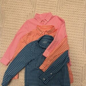 Vineyard Vines Kids Checkered Shirts - Pink, Orange, Blue